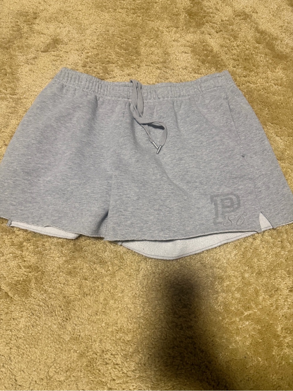 PINK Victoria's Secret Light Gray Drawstring Athletic Shorts